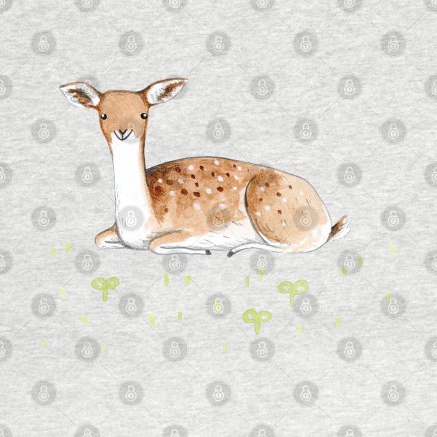 Happy Fallow Deer by Sophie Corrigan